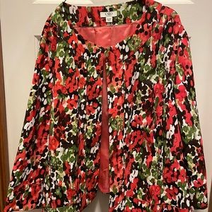 Coral floral jacket